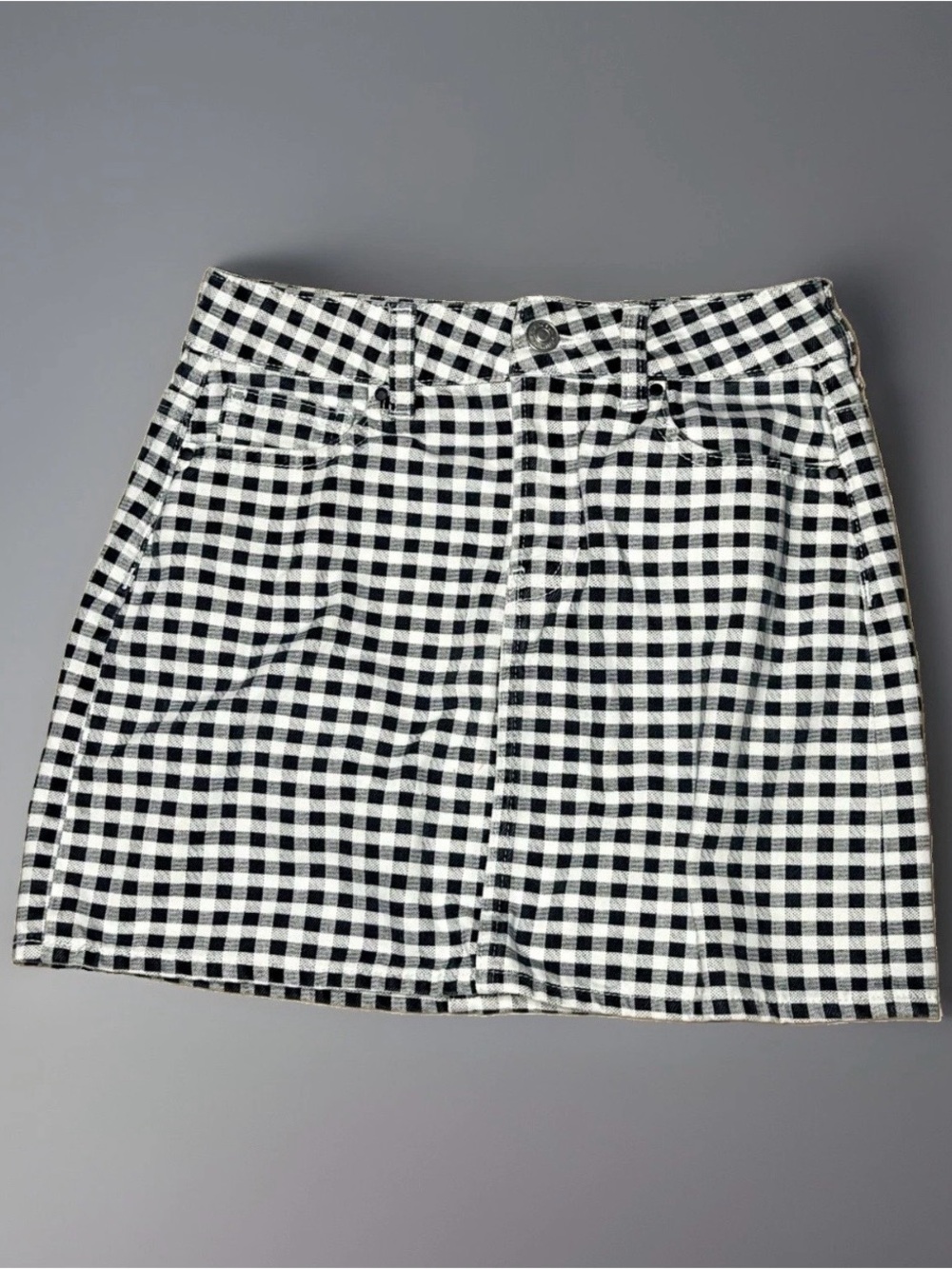 PacSun Black & White Gingham Mini Skirt